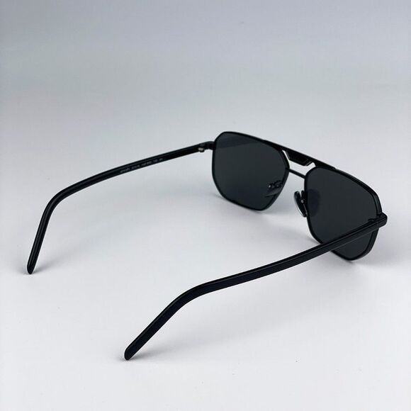 Prada PR58YS 1AB5S0 Sunglasses Black Dark Grey Pilot Metal Unisex - Picture 9 of 13